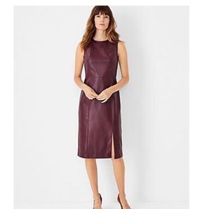 NWT Ann Taylor Faux Leather Dress